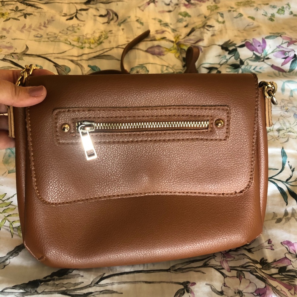 Brown leather purse